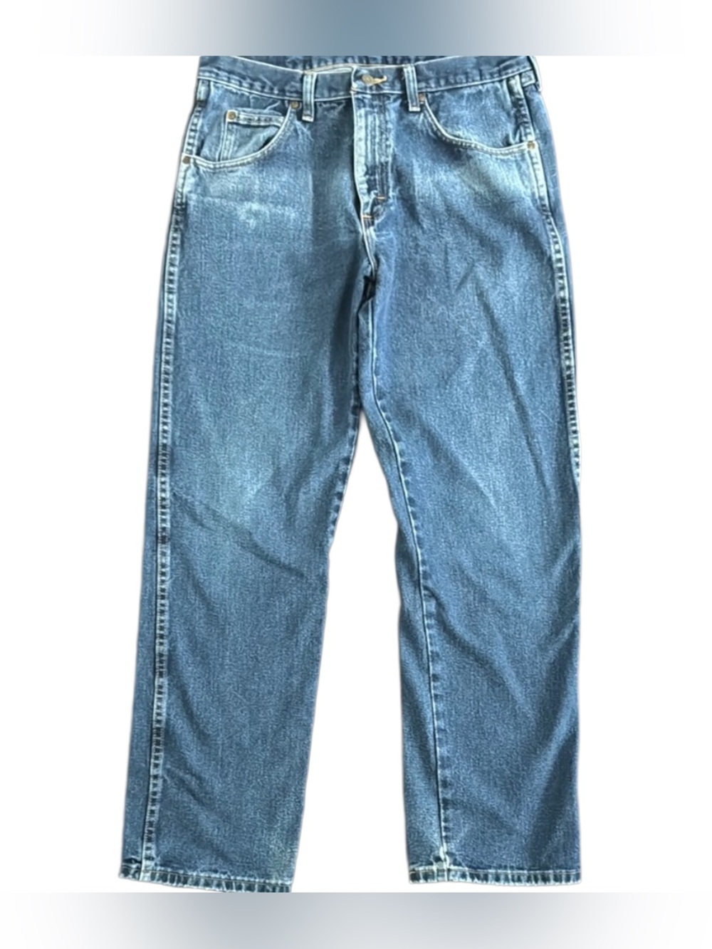 WRANGLER MENS JEANS CLASSIC STRAIGHT LEG BLUE DENIM 34 X 32